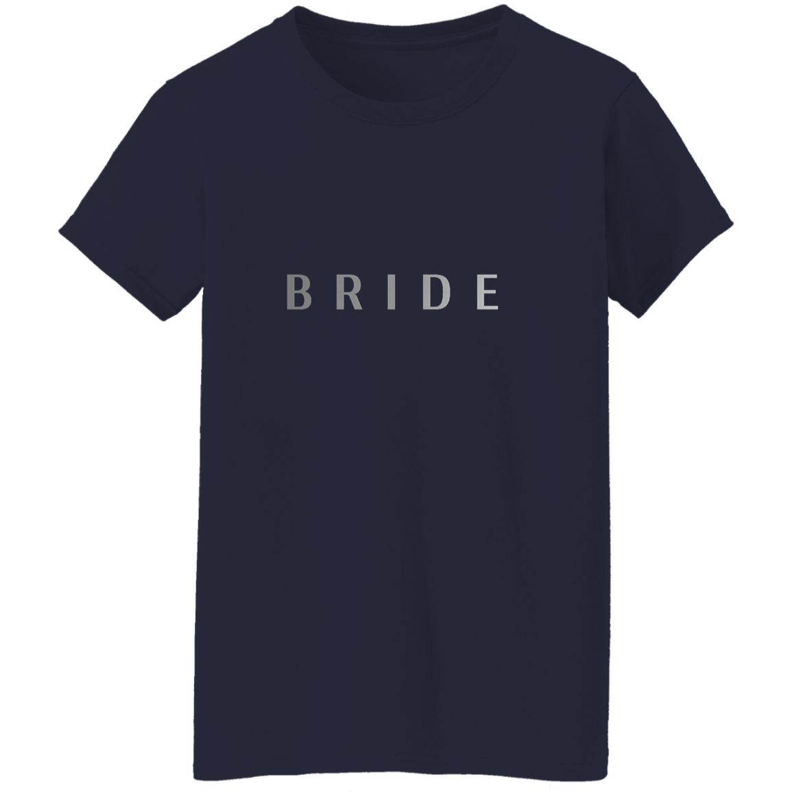 "Bride" Womens T-shirt (Silver)